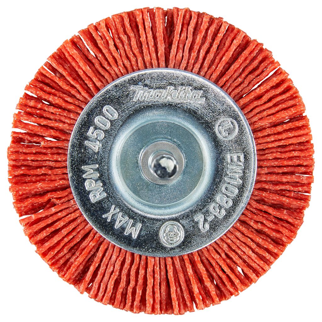 Щетка нейлоновая дисковая (d75 мм, красная, G80, 6 мм)
