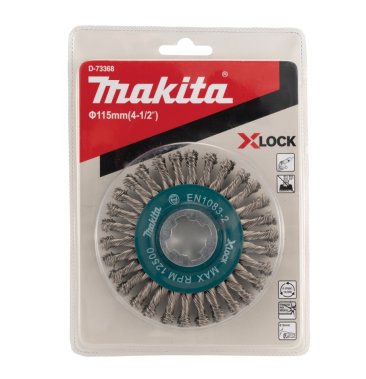 Щетка проволочная дисковая X-lock (d115 мм, толщ. проволоки 0,5 мм, тонкие пучки, нерж. )