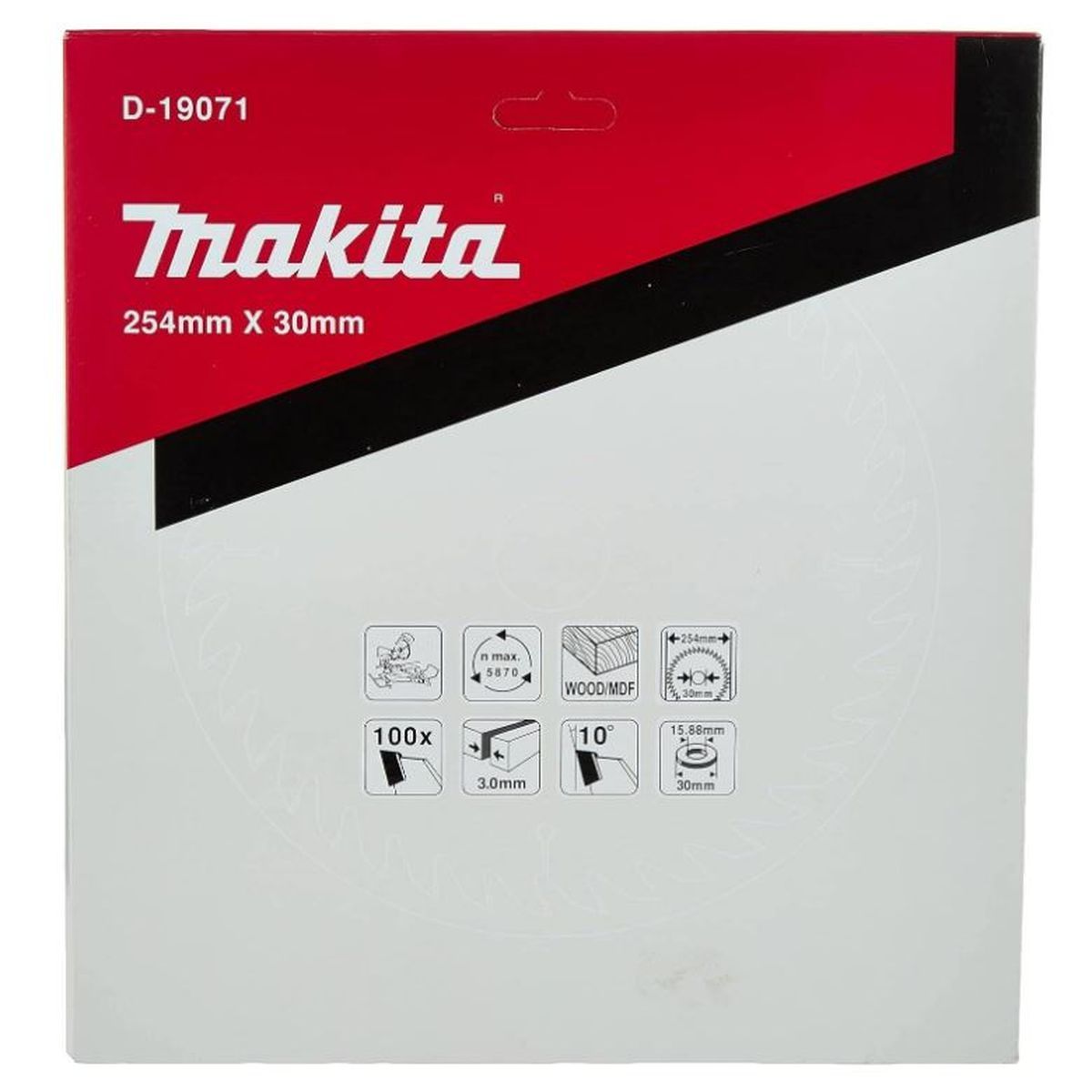 Пильный диск для резки MDF, 255x30/15.88x3.2/2.4x100T