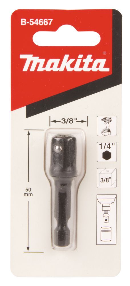Адаптер шестигранник 1/4" на квадрат 3/8"