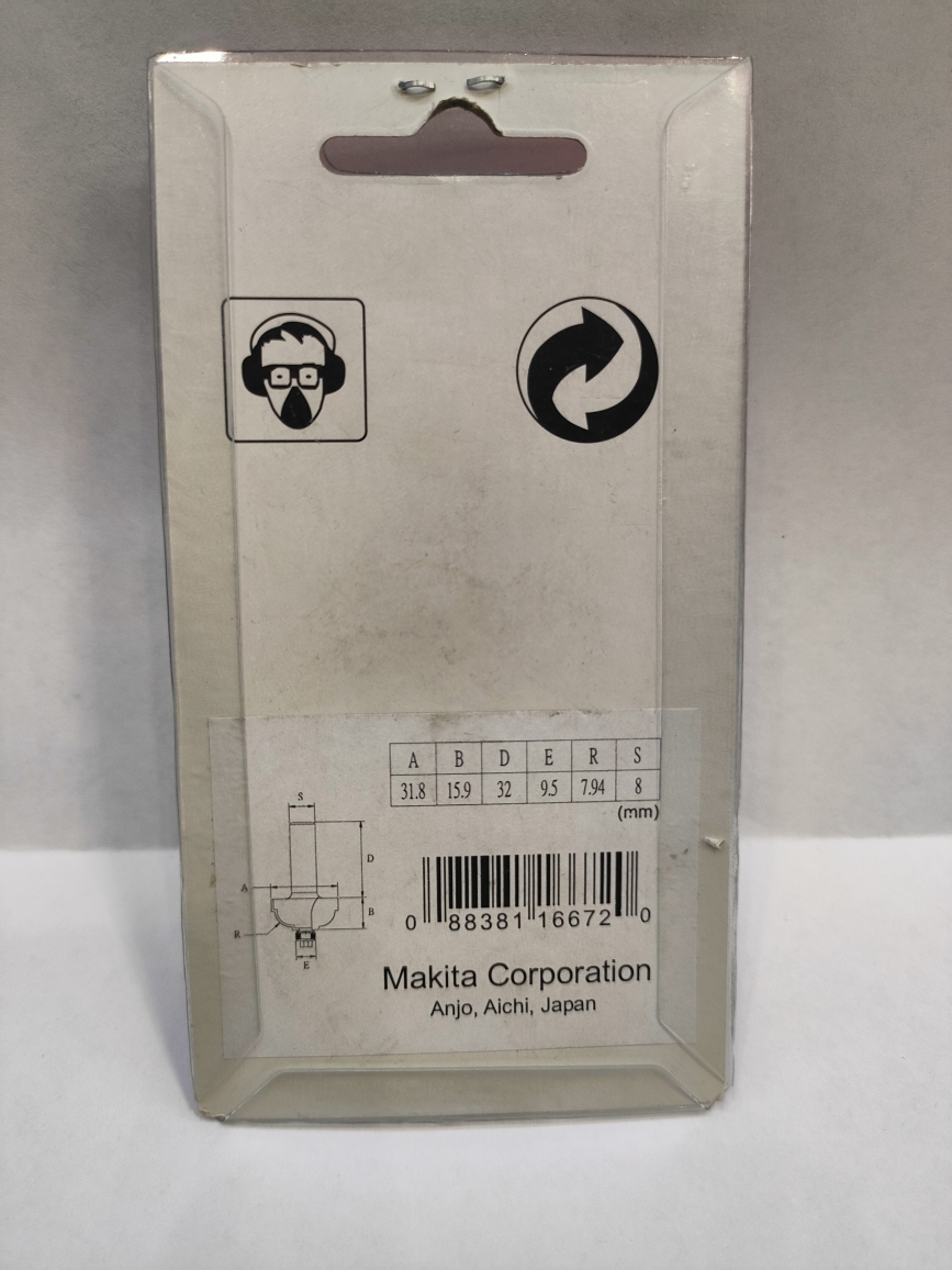 Фреза профильная (d8/D31.8/H15.9/L47.9/R7.94) MAKITA D-11689