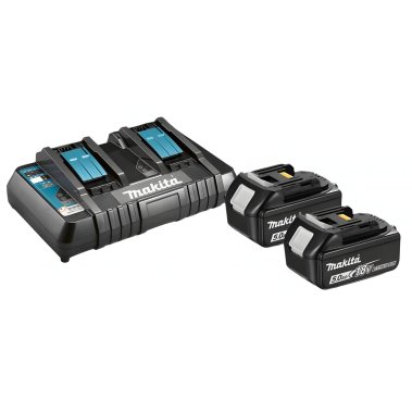 Набор (DC18RD + BL1850B - 2 шт., 5.0Ah, картон) MAKITA 191L75-3