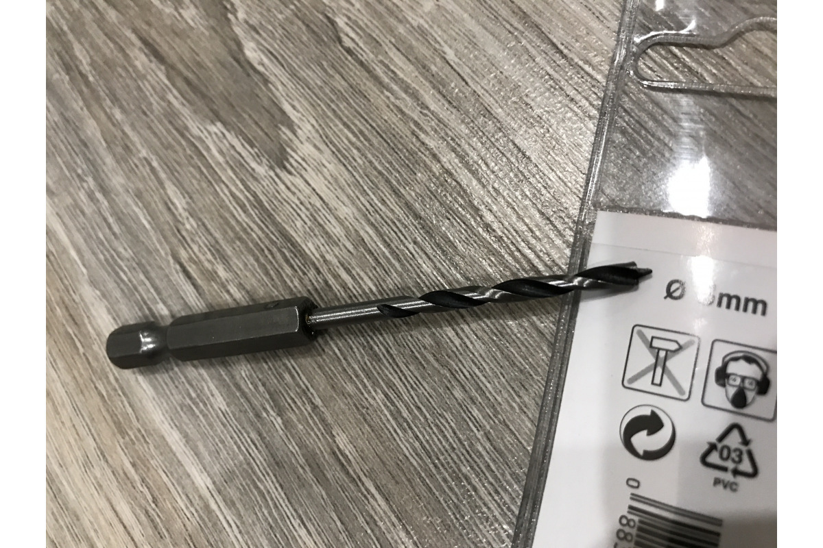 Сверло по дереву 3x33x78, 1/4"