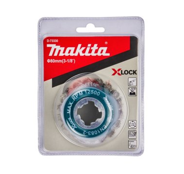 Щетка проволочная чашечная X-lock (d80 мм, толщ. проволоки 0,5 мм, пучки, нерж.)